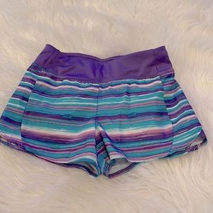 Girls XS 4/5 Purple Striped Shorts